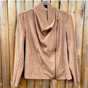 Suede Drape Jacket